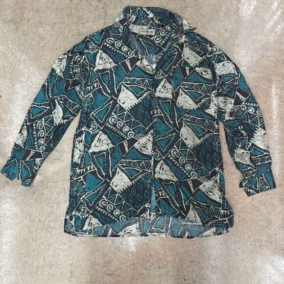 Vintage Long Sleeve Button Down Great Condition Rayon - Picture 1 of 2